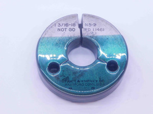 1 3/16 18 NS 2 THREAD RING GAGE 1.1875 NO GO ONLY P.D. = 1.1461 INSPECTION CHECK - DW35829BX5