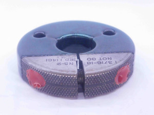 1 3/16 18 NS 2 THREAD RING GAGE 1.1875 NO GO ONLY P.D. = 1.1461 INSPECTION CHECK - DW35829BX5