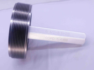 5 1/2 8 N 2B THREAD PLUG GAGE 5.5 .50 .500 GO ONLY P.D. = 5.4188 UN-2B OR 3B - DW35845BG5
