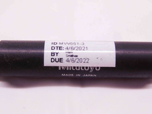 MITUTOYO 8" MICROMETER STANDARD CALIBRATION ROD INSPECTION GAGE NO.167-148 - DM1133LVR