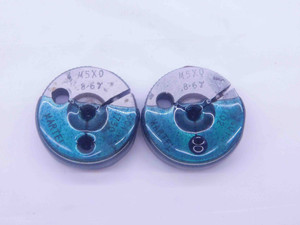 M5 X .8 6g SPECIAL THREAD RING GAGES 5 0.8 GO NO GO P.D.'S = .1730 & .1702 - DW35947BY5
