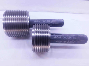 4" 4 UNC 2A SET THREAD PLUG GAGE 4.0 4. GO NO GO P.D.'S = 3.8342 & 3.8229 CHECK - DW35988BU5
