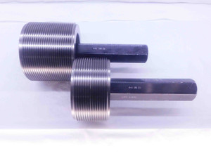 4" 8 UN 2A SET THREAD PLUG GAGE 4.0 4.00 4.000 GO NO GO P.D.'S = 3.9161 & 3.9070 - DW35989BU5