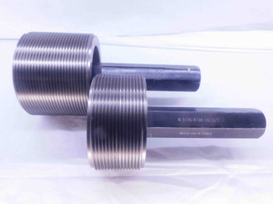 4 3/16 8 UN 2A SET THREAD PLUG GAGE 4.1875 GO NO GO P.D.'S = 4.1040 & 4.0963 - DW35999BU5