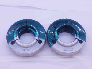 2 1/4 3 ACME 2G LEFT HAND THREAD RING GAGES 2.25 3 GO NO GO PDS= 2.0713 & 2.0450 - DW36008BU5