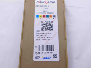 4pcs ISCAR PENTA D40R300C-6D IC808G TiAlN, AlTiN & TiN CARBIDE CUTOFF INSERTS - NS0316BM5