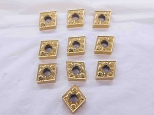 10pcs NEW ISCAR CNMG 432-TF IC507 TiCN & TiN COATED CARBIDE TURNING INSERTS - NS0433BM5