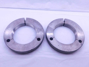 4" 12 UN 2A THREAD RING GAGES 4.0 4.00 4.000 GO NO GO P.D.'S = 3.9439 & 3.9374 - DW36089BU5