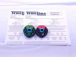 CERTIFIED 9/16 24 UNEF 3A THREAD RING GAGES .5625 GO NO GO PD'S = .5354 & .5325 - DW36029TLC