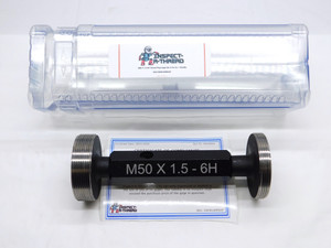 NEW M50 X 1.5 6H METRIC THREAD PLUG GAGE 50 GO NO GO P.D.'S = 49.026 & 49.238 - DW36160MSAF