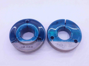 1 5/8 8 UN 2A THREAD RING GAGES 1.625 1.6250 GO NO GO P.D.'S = 1.5416 & 1.5342 - DW36181BU5