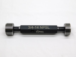 NEW 3/4 14 NPSL PIPE THREAD PLUG GAGE .75 GO NO GO P.D.'S = 1.0112 & 1.0179 2B - DW36184MSAF