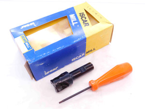 ISCAR 1 1/4 DIA. 4" OAL INDEXABLE END MILL E90 D1.25-W.75 3/4 SHANK 3 FLUTE 1.25 - NS0604BM5