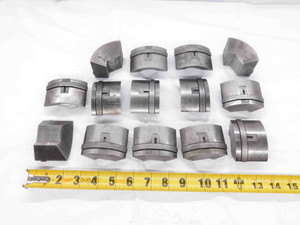 14pcs. ASSORTED 1 7/8 COLLET PAD LOT FIVE A, FIVE B & FOUR C PADS SMOOTH HEXAGON - DM1644CT4