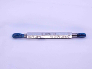 6 32 NC 3B THREAD PLUG GAGE #6 .138 .1380 GO NO GO P.D.'S = .1177 & .1204 UNC-3B - BL2771BU