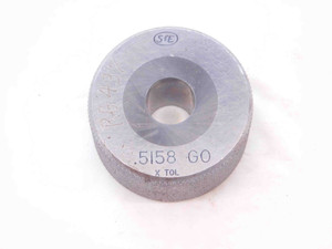 .5158 CL X CARBIDE MASTER PLAIN BORE RING GAGE .5156 +.0002 33/64 13 mm CHECK - NS0790SLW