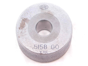 .5158 CL X CARBIDE MASTER PLAIN BORE RING GAGE .5156 +.0002 33/64 13 mm CHECK - NS0792SLW