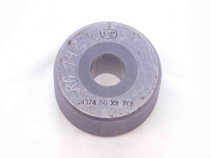 .4374 CL XX CARBIDE MASTER PLAIN BORE RING GAGE .4375 -.0001 7/16 11 mm CHECK - NS0827SLW