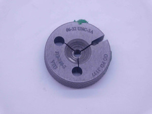 NEW CERTIFIED 6 32 UNC 3A VERMONT THREAD RING GAGE #6 .138 GO ONLY P.D. = .1177 - DW36254CK5