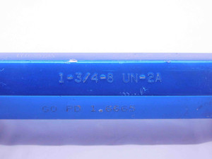 1 3/4 8 UN 2A SET THREAD PLUG GAGE 1.75 1.750 GO NO GO P.D.'S = 1.6665 & 1.6590 - DW36300BU5