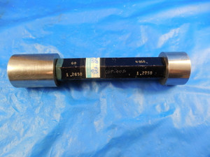 1.2650 & 1.2750 CLASS Y SMOOTH PIN PLUG GAGE GO NO GO 1.25 + .015 OVERSIZE 1 1/4