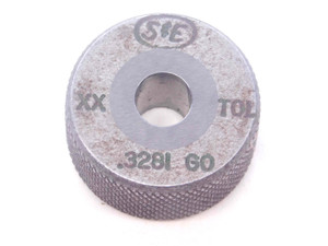 .3281 CLASS XX CARBIDE MASTER PLAIN BORE RING GAGE OVERSIZE 21/64 8.334 mm CHECK - NS0937SLW