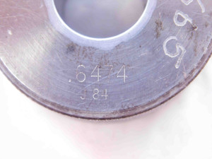 .6474 CL XX MASTER PLAIN BORE RING GAGE .6563 -.0089 UNDERSIZE 21/32 16.444 mm - NS0970SLW