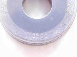 .5002 CL Y CARBIDE MASTER PLAIN BORE RING GAGE .5000 +.0002 1/2 12.705 mm CHECK - NS0985SLW