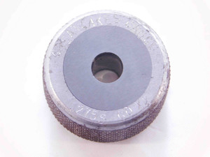 .2755 CL XX CARBIDE MASTER PLAIN BORE RING GAGE .2813 -.0058 UNDERSIZE 9/32 7 mm - NS1161SLW