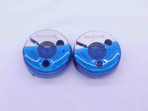 M2 X .4 6g METRIC THREAD RING GAGES 2 0.4 GO NO GO P.D.'S = 1.721 & 1.654 CHECK - DW36370CG5