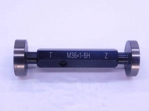 NEW M36 X 1 6H METRIC THREAD PLUG GAGE 36 1.0 GO NO GO P.D.'S = 35.350 & 35.520 - DW36378MSAF