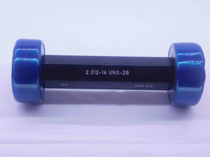 2 5/16 16 UNS 2B THREAD PLUG GAGE 2.3125 2.312 GO NO GO P.D.'S = 2.2719 & 2.2790 - DW36418CG5
