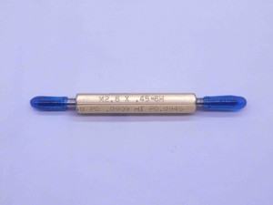 M2.6 X .45 6H METRIC THREAD PLUG GAGE 2.6 0.45 GO NO GO P.D.'S = 2.308 & 2.403 - DW36436OB5