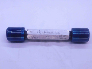 1 1/8 14 NS 2B LEFT HAND THREAD PLUG GAGE 1.125 GO NO GO PD'S = 1.0786 & 1.0855 - DW36487SLW