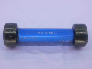 1 3/4 24 UN 3B THREAD PLUG GAGE 1.75 1.750 GO NO GO P.D.'S = 1.7229 & 1.7273 - DW36496SLW