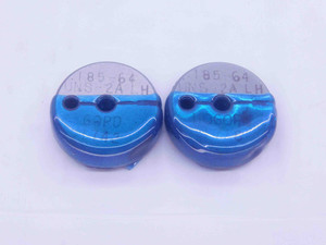 .185 64 UNS 2A LEFT HAND THREAD RING GAGES GO NO GO P.D.'S = .1742 & .1718 L.H. - DW36553SLW