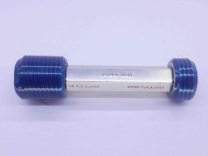 1 3/4 6 UN 2B THREAD PLUG GAGE 1.75 1.750 GO NO GO P.D.'S = 1.6417 & 1.6525 - DW36588BU5