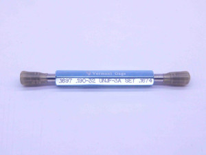 NEW 10 32 UNJF 3A VERMONT SET THREAD PLUG GAGE #10 .190 GO NO GO = .1697 & .1674 - DW36601VTG