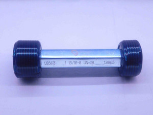 1 15/16 8 UN 2B VERMONT THREAD PLUG GAGE 1.9375 GO NO GO PD'S = 1.8563 & 1.8663 - DW36630BU5