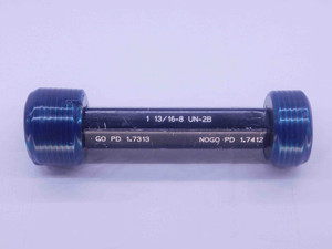 1 13/16 8 UN 2B THREAD PLUG GAGE 1.8125 GO NO GO P.D.'S = 1.7313 & 1.7412 CHECK - DW36631BU5