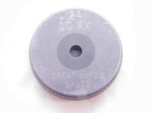 .1241 CL XX CARBIDE MASTER PLAIN BORE RING GAGE .1250 -.0009 UNDERSIZE 1/8 3 mm - NS1184SLW