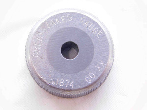 .1874 CL XX CARBIDE MASTER PLAIN BORE RING GAGE .1875 -.0001 3/16 4.760 mm - NS1223SLW