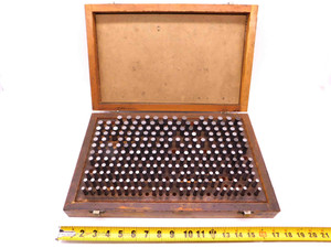 MEYER M-2 .251" TO .500" PLAIN PIN PLUG GAGE SET .001" SIZES INCOMPLETE LIBRARY