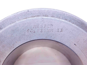63.822 CLASS XX MASTER PLAIN BORE RING GAGE 64.000 -.178 UNDERSIZE 64 mm 2.5127 - NS1302SLW