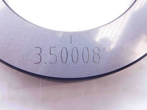3.50008 MASTER PLAIN BORE RING GAGE 3.5000 +.00008 OVERSIZE 3 1/2 89 mm 20 C - NS1374BL5