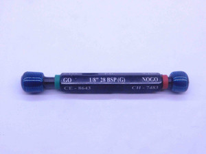 G1/8 28 BSPP PIPE THREAD PLUG GAGE .125 .1250 GO NO GO PD'S = 9.155 & 9.259 BSP - DW36746CL5