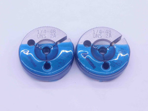 1/4 48 UNS 2A THREAD RING GAGES .25 .250 .2500 GO NO GO P.D.'S = .2357 & .2330 - DW36765CL5