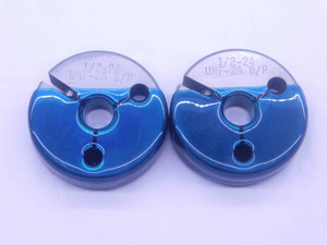 1/2 24 UNF 2A BEFORE PLATE THREAD RING GAGES .5 GO NO GO P.D.'S = .4705 & .4666 - DW36772CL5