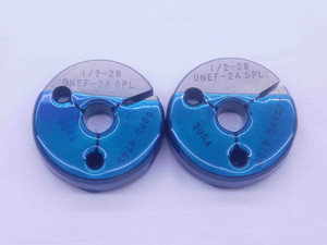1/2 28 UNEF 2A SPECIAL THREAD RING GAGES .5 .50 GO NO GO P.D.'S = .4745 & .4708 - DW36775CL5