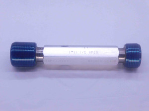 1" 11 1/2 NPSC PIPE THREAD PLUG GAGE 1.0 1.00 GO NO GO P.D.'S = 1.2305 & 1.2468 - DW36789CL5